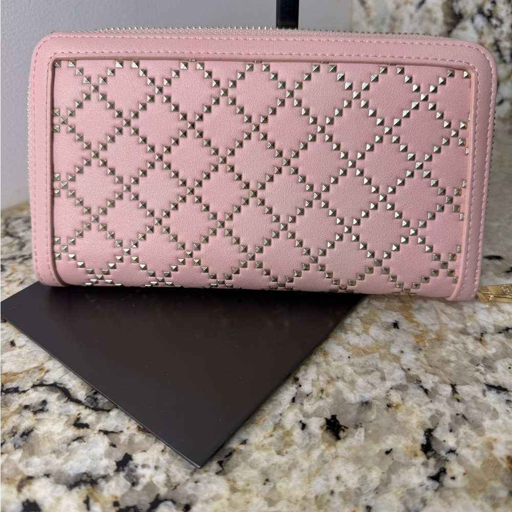 Love Moschino Portafogli Pu Rosa Zip Around Wallet Like New - Picture 3 of 14